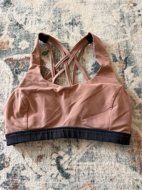 lululemon athletica free to be serene Sports Bra - Dusty Mauve with Black Band